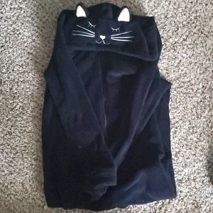 Black Hooded Cat Onesie